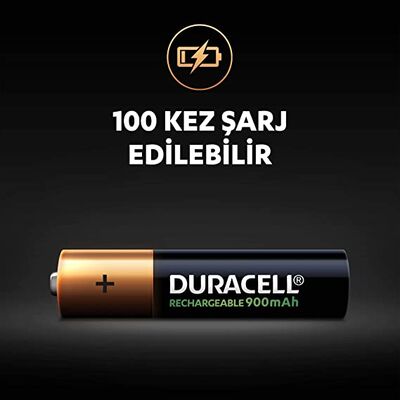 Duracell AAA Şarj Edilir İnce Kalem Pil - 1.2V, 900mAh, HR03, DX2400, 2li
