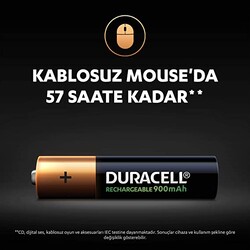 Duracell AAA Şarj Edilir İnce Kalem Pil - 1.2V, 900mAh, HR03, DX2400, 2li - Thumbnail