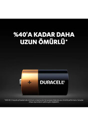 Duracell C Size Orta Boy 1.5V Alkalin Pil - LR14, MN1400, 2li - Thumbnail