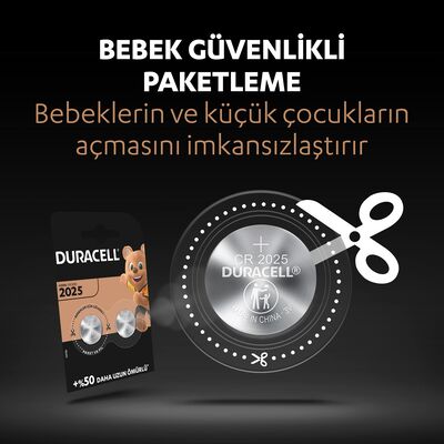 Duracell CR2016 3V Lityum Hafıza (Düğme - Buton) Pili - DL2016, 5li