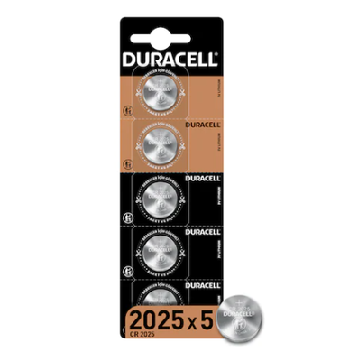 Duracell CR2025 3V Lityum Hafıza (Düğme - Buton) Pili - DL2025, 5li