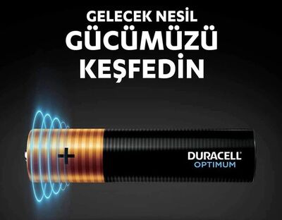 Duracell Optimum Alkalin AAA İnce Kalem Pil - 1.5V, MX2400, 4lü