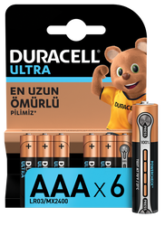 Duracell Ultra AAA 1.5V İnce Kalem Pil - LR03 - MX2400, 6lı - Thumbnail