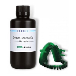 Elegoo - ELEGOO Dental Castable (Diş Kalıp için Döküm) UV Reçine - Green, 0.5kg Elegoo - ELEGOO Dental Castable (Diş Kalıp için Döküm) UV Reçine - Green, 0.5kg