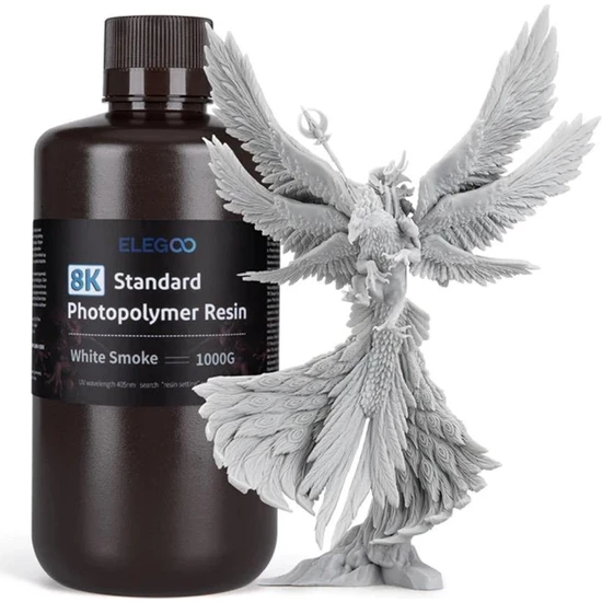 Elegoo - ELEGOO Standart 8K Reçine - White Smoky, 1Kg