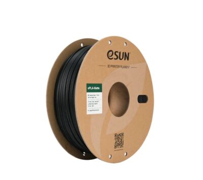 ESUN 1.75mm e-PLA Matte Estetik Filament - Koyu Siyah, 1kg