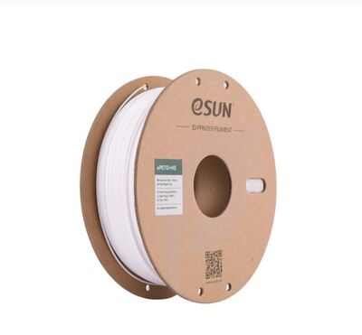 eSUN 1.75mm ePETG+HS Yüksek Hızlı Filament - Düz Beyaz, 1kg
