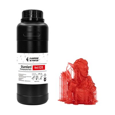 FlashForge Standard Photopolymer Resin Reçine - Red (Kırmızı), 500g
