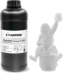 FlashForge Standard Photopolymer Resin Reçine - Transparent (Saydam) - Thumbnail