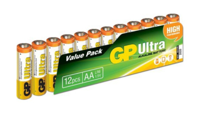 GP Ultra Alkalin AA Kalem Pil - 1.5V, LR6, 12 li