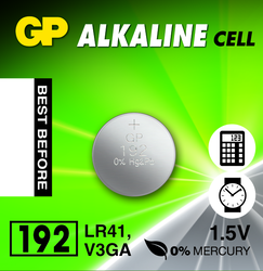 GP - Gp LR41 192 Alkalin Düğme (Buton) Pil - 1.5V, 1 adet GP - Gp LR41 192 Alkalin Düğme (Buton) Pil - 1.5V, 1 adet