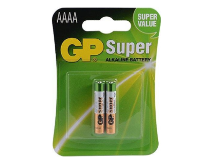 GP Super Alkalin AAAA Pil - 25A, LR61, LR8D425, 2 li