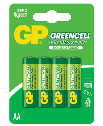 GP Greencell Extra Heavy Duty AA Kalem Pil - 1.5V, 4 lü - Thumbnail