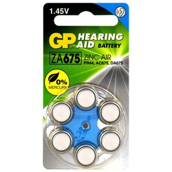 GP - GP ZA675 İşitme Cihazı Pili (675 Numara Kulaklık Pili) - PR44, 1.45V, 6lı GP - GP ZA675 İşitme Cihazı Pili (675 Numara Kulaklık Pili) - PR44, 1.45V, 6lı