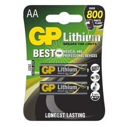 GP Lityum (Lithium) AA Kalem Pil - 15LF, FR6, 1.5V, GP15LF-2U2, 2li