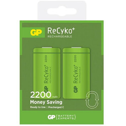 GP - GP ReCyko+ Money Saving 1.2V Şarjlı Pil - 2200mAh, HRM14, C (Orta) Boy, 2li