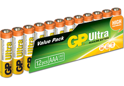 GP - GP Ultra Alkalin AAA İnce Kalem Pil - 1.5V, 12li GP - GP Ultra Alkalin AAA İnce Kalem Pil - 1.5V, 12li
