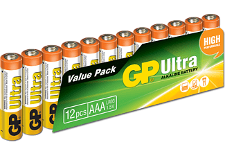 GP Ultra Alkalin AAA İnce Kalem Pil - 1.5V, 12li