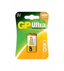 Uni-T - GP Ultra Alkalin Kare Pil - 9V, GP1604AU (6LF22, 6LR61, MN1604 ), 1li