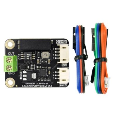 Gravity GP8630N 16 Bit DAC Modül (I2C/PWM den ±10V / 4-20mA / 0-10V / 0-5V) DFR1230
