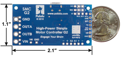 Pololu G2 18v15 HP Tek Kanal Basit Motor Kontrol Kartı, PL- 1362 (Lehimli)