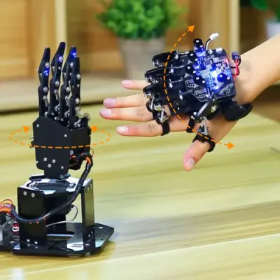 Hiwonder Kablosuz Biyonik Eldiven - Robot Kontrolü için (Arduino Ortamları ile Uyumlu) Hiwonder Kablosuz Biyonik Eldiven - Robot Kontrolü için (Arduino Ortamları ile Uyumlu)