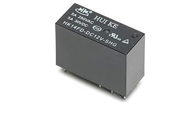 Huike 4052 Çift Kontak 12V Röle (12V, 5A) - HK14FD-DC12V-SHG