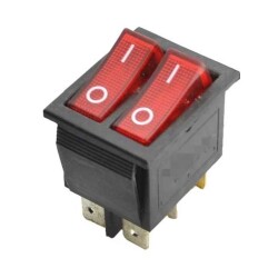 Çin - İkili Soba Anahtarı (Dual Rocker Switch) - Işıklı, Dar, IC-101, 6p Çin - İkili Soba Anahtarı (Dual Rocker Switch) - Işıklı, Dar, IC-101, 6p