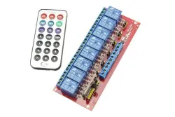 Çin - IR Kumandalı Röle Kartı - 12V, 8 Kanal Çin - IR Kumandalı Röle Kartı - 12V, 8 Kanal