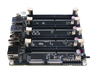 Jetson Mate Cluster Mini 3lü Set (Nano/NX Uyumlu Taşıyıcı + Fan + Kasa)