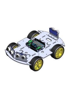 Jsumo 4WD Robomod Mavi Arazi Robot Gövde Kiti