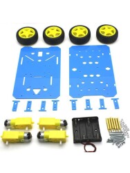 Jsumo 4WD Robomod Mavi Arazi Robot Gövde Kiti - Thumbnail