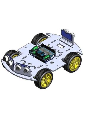 Jsumo 4WD Robomod Mavi Arazi Robot Gövde Kiti - 3