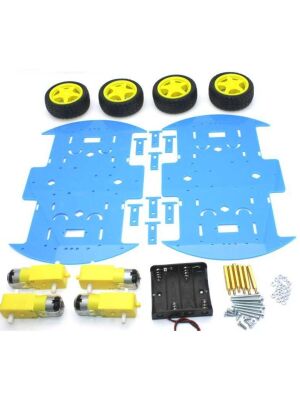 Jsumo 4WD Robomod Mavi Arazi Robot Gövde Kiti - 4