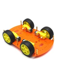 Jsumo 4WD Robomod Turuncu Mobil Robot Gövde Kiti - Thumbnail