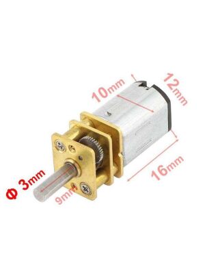 Jsumo 6V 1000RPM 12mm Mikro Redüktörlü DC Motor- Çizgi İzleyen Robot Motoru