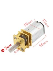 Jsumo HP 6V 300RPM 12mm Mikro Redüktörlü DC Motor - Mini Sumo Motoru - Thumbnail