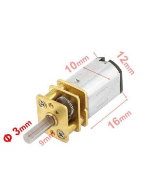 Jsumo HP 6V 300RPM 12mm Mikro Redüktörlü DC Motor - Mini Sumo Motoru