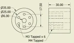 Jsumo JS3530 Kauçuk Sumo Robot Tekerleği - 35x30mm, 54g, 6mm - Thumbnail