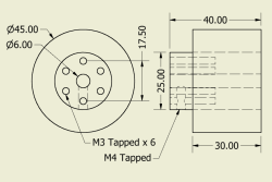 Jsumo JS4540 Kauçuk Sumo Robot Tekerleği - 45x40mm, 89g, 6mm - Thumbnail