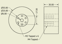 Jsumo JS5530 Kauçuk Sumo Robot Tekerleği - 55x30mm, 102g, 6mm - Thumbnail