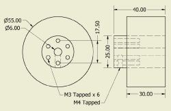 Jsumo JS5540 Kauçuk Sumo Robot Tekerleği - 55x40mm, 115g, 6mm - Thumbnail