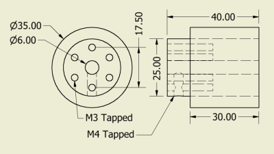 Jsumo JS3540 Kauçuk Sumo Robot Tekerleği - 35x40mm, 65g, 6mm