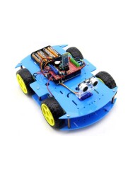 Jsumo Robomod 4WD Arduino Bluetooth Kontrollü Mavi Robot Kiti - Thumbnail