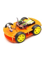Jsumo Robomod 4WD Arduino Bluetooth Kontrollü Turuncu (Demonte) - Thumbnail