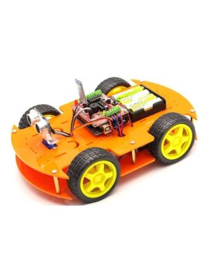 Jsumo Robomod 4WD Arduino Bluetooth Kontrollü Turuncu Robot Kiti