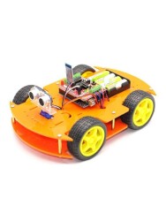 Jsumo Robomod 4WD Arduino Bluetooth Kontrollü Turuncu Robot Kiti - Thumbnail