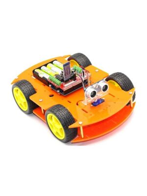 Jsumo Robomod 4WD Arduino Bluetooth Kontrollü Turuncu Robot Kiti