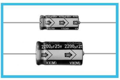 Kapasitör Elektrolitik Axial 2u2 100V 5X12 85C