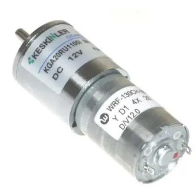 KGA20 12V 5rpm 20mm Redüktörlü DC Motor